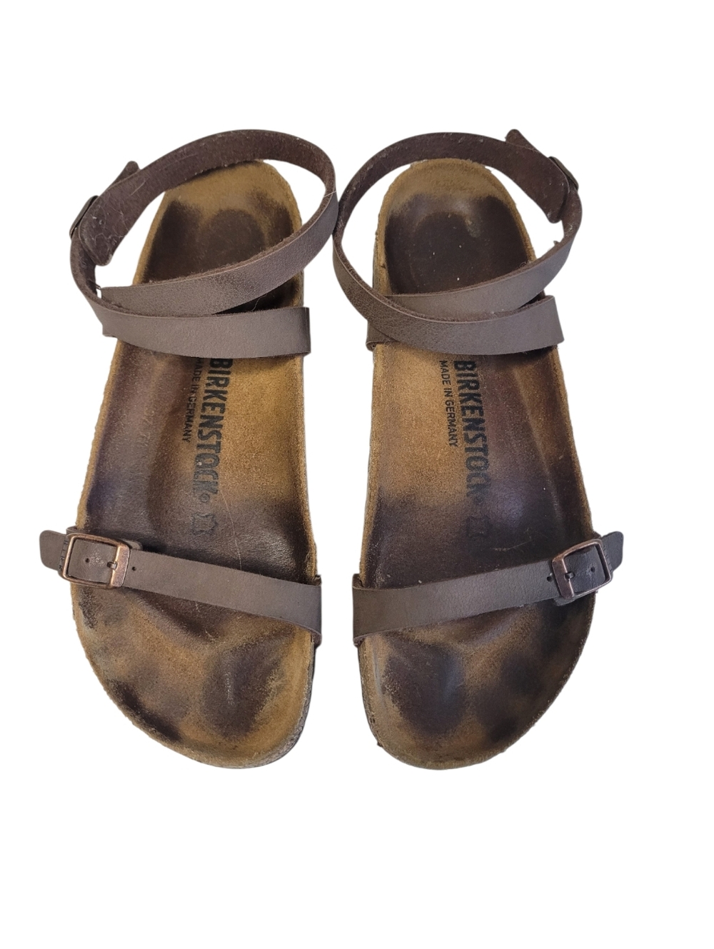 Birkenstock Daloa Brown Strappy Leather Sandals 38